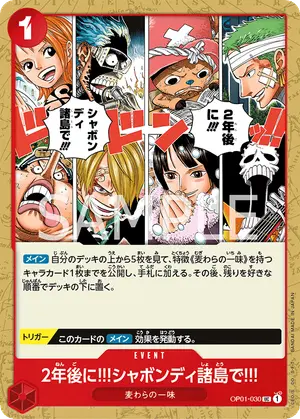 2年後に‼!シャボンディ諸島で!!!（OP01-030）